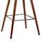 Armen Living Fox 25.5" Counter Height Brown Faux Leather and Walnut Wood Mid-Century Modern Bar Stool LCFOBAWABR26 - alternate 7